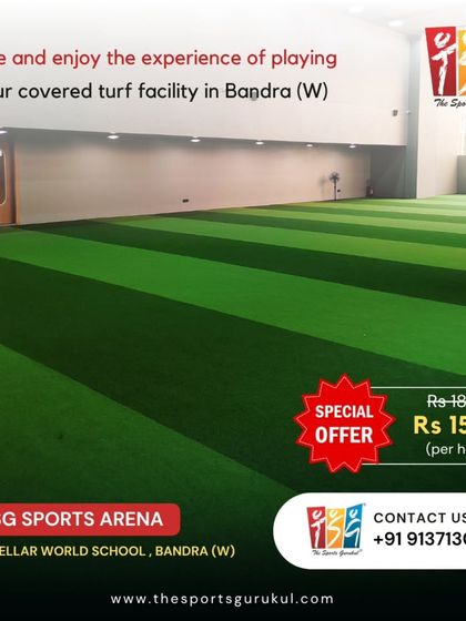 No rain, no excuses. Our indoor turf in Bandra is perfect for a game of box cricket or football, and it's now available at a special offer price per hour.