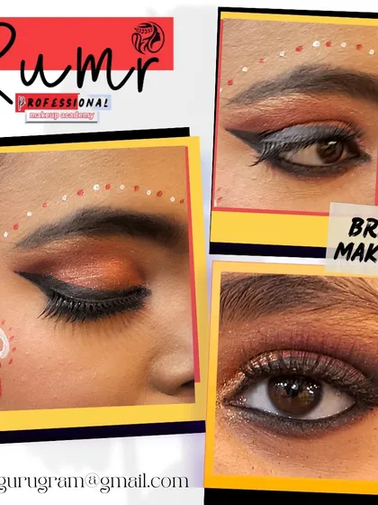For my bridal makeup, the eyes are everything. Here you can see the detailed work I do for a traditional bridal eye, featuring warm, shimmering tones, a sharp winged liner, and delicate traditional details. We will work together to create the perfect look that enhances your natural beauty on your special day.