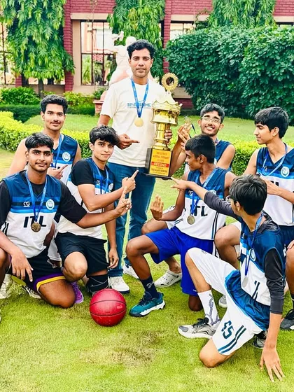 Our Under-17 Boys team celebrating their second-place finish in the CBSE Basketball Clusters. Competing against 124 teams and coming out near the top is a massive achievement.