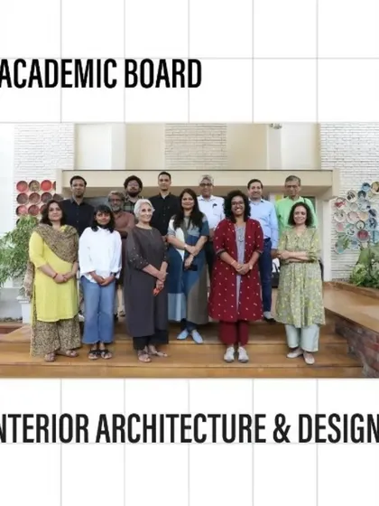 A group photo of the Interior Architecture & Design academic board at IIAD, including our founder. This highlights our studio's dedication to giving back to the architecture community.