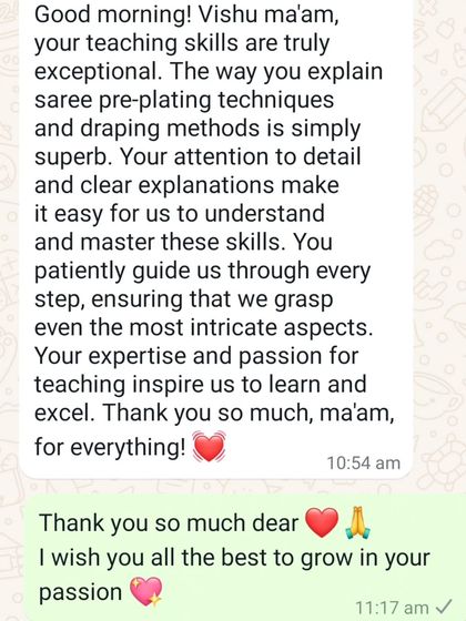 "Your teaching skills are truly exceptional." Sweet words like these from my students inspire me to keep teaching with passion.