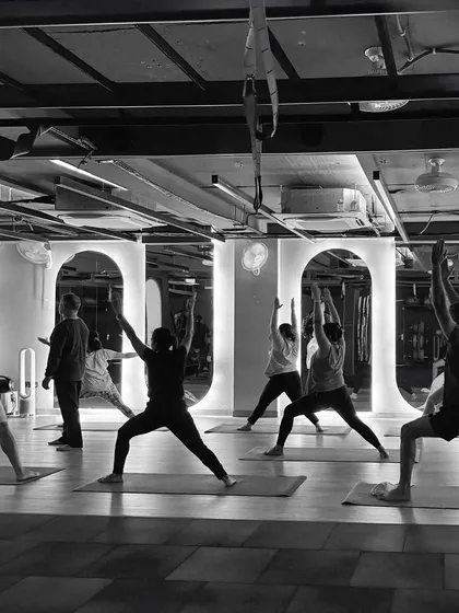 There is a unique energy when we practice together. This is a shot from our International Yoga Day session, where our community moved in sync, building strength and focus as one.