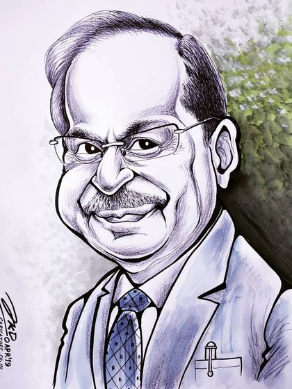 I had the opportunity to draw the respected Dr. Harivansh Chaturvedi of BIMTECH. These portraits are perfect for academic conferences and felicitation ceremonies.