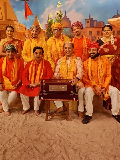 A group photo from the set of a spiritual musical TV show. This experience highlights my versatility as a performer, comfortable in both live event settings and professional studio productions, collaborating with a team of talented artists.