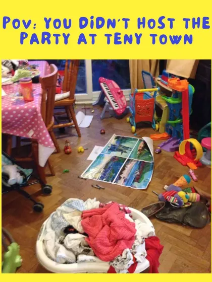 POV: You hosted the party at home. I offer the perfect solution to avoid this post-party chaos. You get all the fun and memories, without any of the mess.