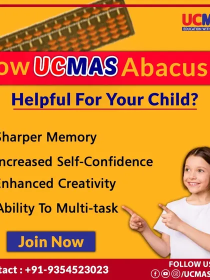 How is UCMAS Abacus helpful for your child? It leads to sharper memory, increased self-confidence, enhanced creativity, and the ability to multitask effectively.