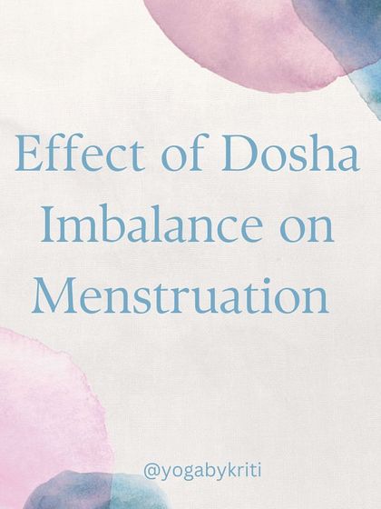 This graphic introduces the topic of how dosha imbalances can affect menstruation, helping women identify potential root causes of their discomfort.