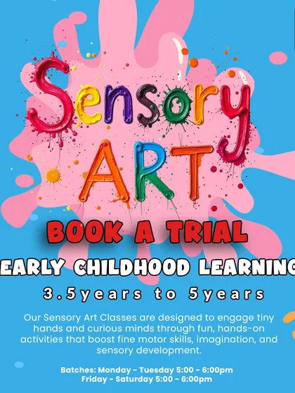 Interested in seeing the magic for yourself? We offer a free trial for our Sensory Art classes, designed for children aged 3.5 to 5. It's the perfect introduction to our creative and nurturing studio environment.