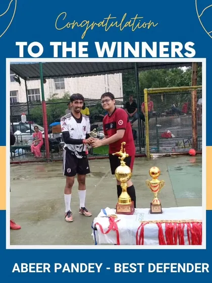 Abeer Pandey, recognized as one of the Best Defenders of the tournament for his solid defensive work.