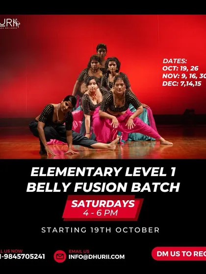 Our elementary level 1 belly fusion batch is for those who have completed their foundations. These classes focus on drills, arm pathways, and short phrases.
