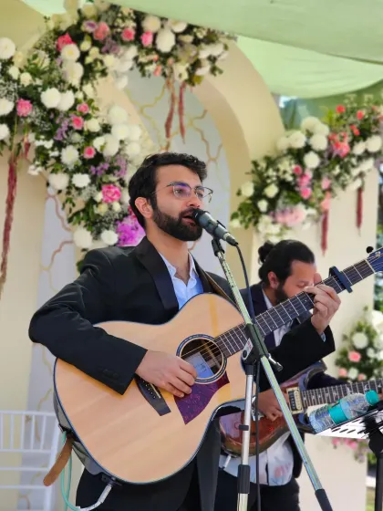 A candid shot from a private event. Whether it's a wedding or a corporate gathering, I work with you to create a playlist that perfectly matches the event's theme and your guests' tastes.