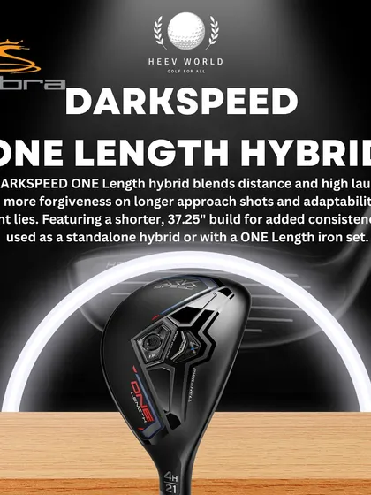 The Darkspeed ONE Length Hybrid offers a shorter build for added consistency, perfect as a standalone hybrid or with a ONE Length iron set.