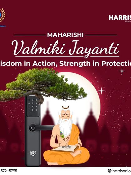On Maharishi Valmiki Jayanti, we are reminded that a person's actions define their greatness. Let your action be securing what matters with a lock where strength meets wisdom.