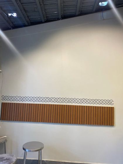 Kolam borders are a simple yet elegant way to add a traditional touch. We have painted these designs for various businesses, from cafes to restaurants, to frame a space or add a subtle cultural element.