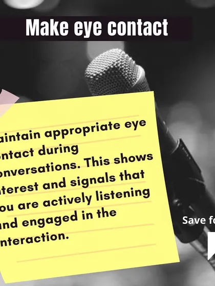This is a reminder about the importance of eye contact. It shows you are actively listening and engaged, which is crucial for making a prospect feel heard and understood during a sales conversation.