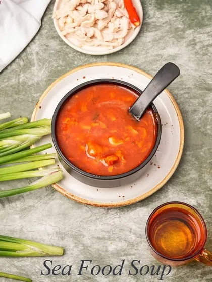 Our Seafood Soup is a rich and flavourful broth filled with a variety of fresh seafood. It's a hearty and delicious option for seafood lovers.