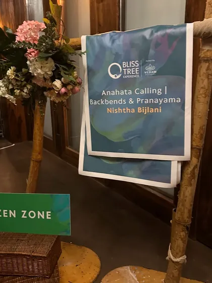 My "Anahata Calling" workshop on backbends and pranayama at the Bliss Tree Festival. The Zen Zone was a beautiful space to connect and open our hearts.