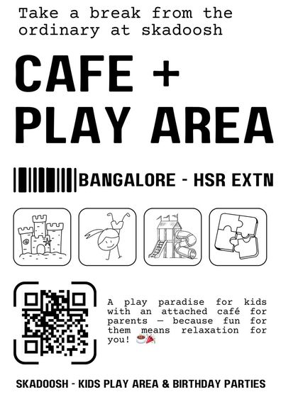 Cafe + Play Area. It is the perfect combination. Fun for them means relaxation for you. That was my goal when designing the space.