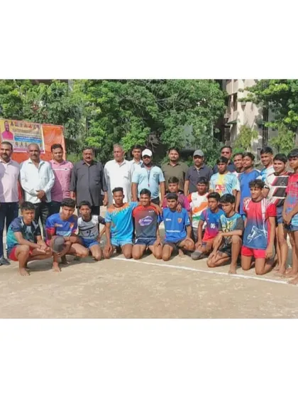 The entire sub-junior squad with officials after winning the Gazipur district tournament.