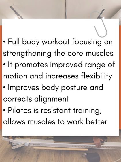 Pilates is a full-body workout that improves posture, increases flexibility, and uses resistance training to help muscles work better.