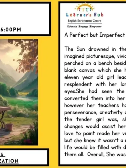 Shayna, a Grade 7 student, wrote this moving character sketch about an orphaned girl named Lilac. She uses powerful imagery and emotional depth to create a character who is "perfectly imperfect," demonstrating a mature and creative writing style.