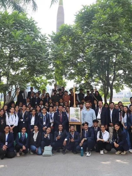 A wide shot of all the participants at the D.Y. Patil College workshop.