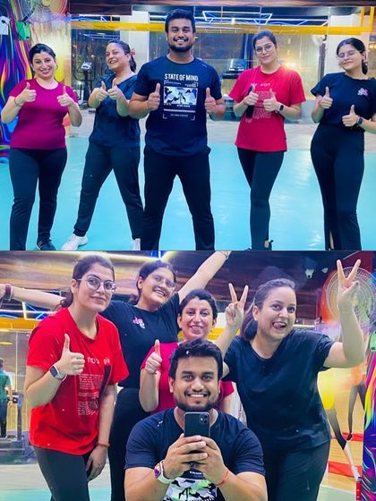 My dance-to-fitness class at Xtreem Fitness Gym. These photos show the positive and energetic atmosphere we create, making fitness feel less like a chore and more like a party.