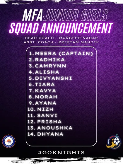 Announcing our Junior Girls squad for the MFA YPL tournament. This team is ready to compete and make their mark.