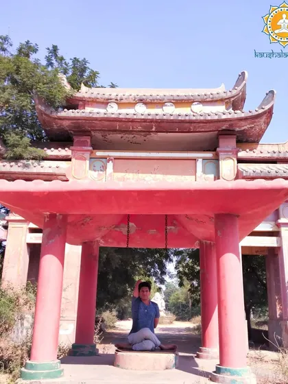 Performing Gomukhasana within this serene, temple-like structure enhances the meditative quality of the pose. The practice of yoga helps us build internal strength and maintain calm, preparing us to deal with all phases of life with clarity and balance.