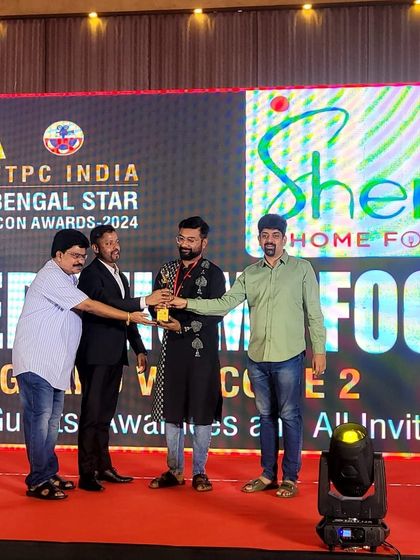 An award being presented at the Bengal Star Icon Awards 2024. By supporting these events, we align ourselves with success and excellence, showing potential partners that we are a brand that values and promotes recognition.