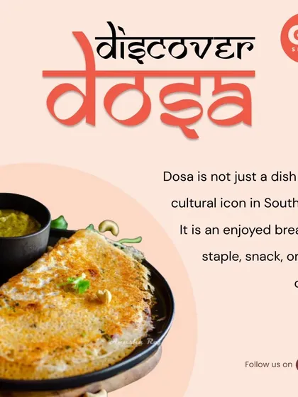 Discover the world of Dosa, a cultural icon in South India. From its origins to the classic Masala Dosa from Udupi, it's a versatile dish loved for breakfast, lunch, or dinner.