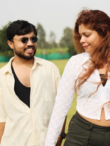 A candid moment before a dance collaboration shoot. It's all about having a good time with fellow artists.