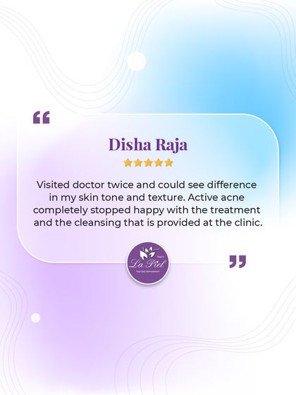 This patient's feedback is a wonderful affirmation of my work. Seeing a noticeable difference in skin tone and texture, along with the resolution of active acne, is the goal I strive for with every personalized treatment plan.