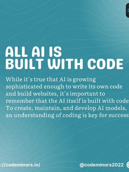 This post clarifies that all AI is built with code written by humans. It reinforces the idea that an understanding of coding is key to creating, maintaining, and developing AI models.