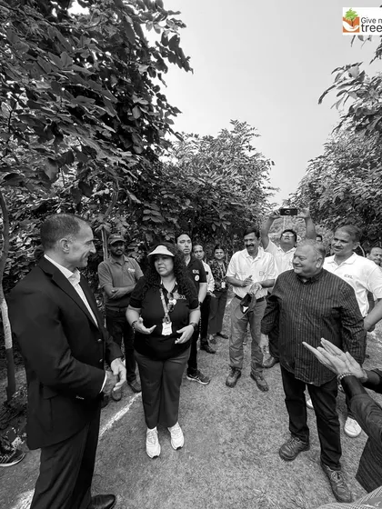 Welcoming EXL's CFO, Maurizio Nicolelli, to our Noida Sector 150 site. It's always inspiring to see global leaders take a personal interest in on-the-ground environmental work.