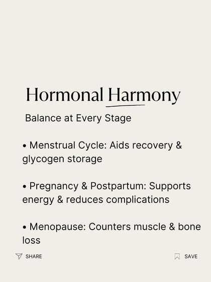Creatine can help create hormonal harmony at every stage. It aids recovery during the menstrual cycle, supports energy during pregnancy and postpartum, and helps counter muscle and bone loss during menopause.