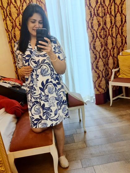 In Verona, I wore this comfy blue and white tunic dress for a day of sightseeing, including a visit to Juliet's balcony. Paired with canvas shoes, it was perfect for walking around the city.