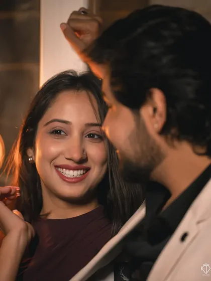 A close-up shot capturing a genuine smile and a look of pure affection. My goal is to make you feel comfortable so I can capture these real, unposed moments that truly define your relationship.