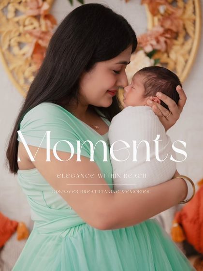 A tender moment between a mother and her newborn, their faces close together in a gentle embrace. The focus is on the quiet connection and unspoken love, a signature style of our mother and baby portraits.