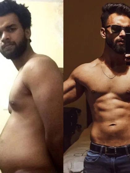 This is my own transformation. I went from skinny-fat to lean and muscular. I did it by creating a calorie deficit, increasing my protein, focusing on strength training, and prioritizing rest. If I can do it, so can you.