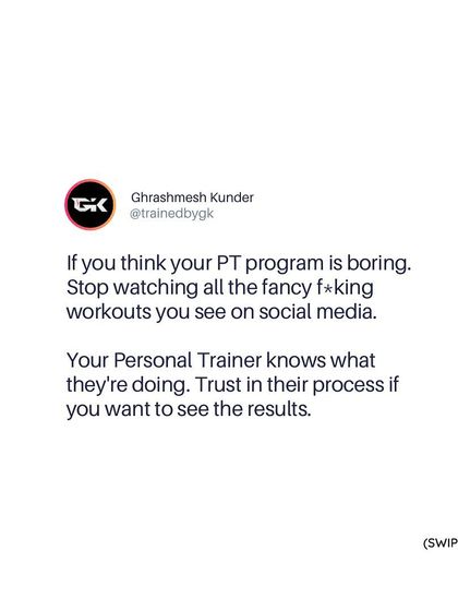 If your program feels boring, it might be because you're distracted by flashy, ineffective workouts on social media. Trust in the science-based process your trainer creates for you; that's where the real results are.