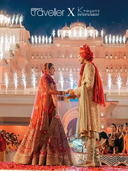 A destination wedding at a palace is a fairytale brought to life. We orchestrated this magical moment, complete with perfectly timed fireworks, to give the couple a memory worthy of royalty.