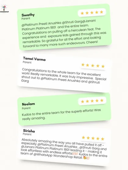 Nothing speaks louder than the words of happy parents. These testimonials from our Ram-Leela musical fill my heart. They highlight the remarkable experience and exposure the kids gain, which is the core goal of my children's theatre productions.