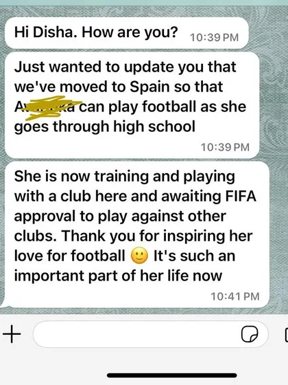 This is why we do what we do. A message from a parent whose daughter, inspired by our academy, moved to Spain to pursue her football dreams.