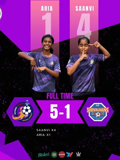 A 5-1 victory in the SFL League, with Sanvi scoring four goals.
