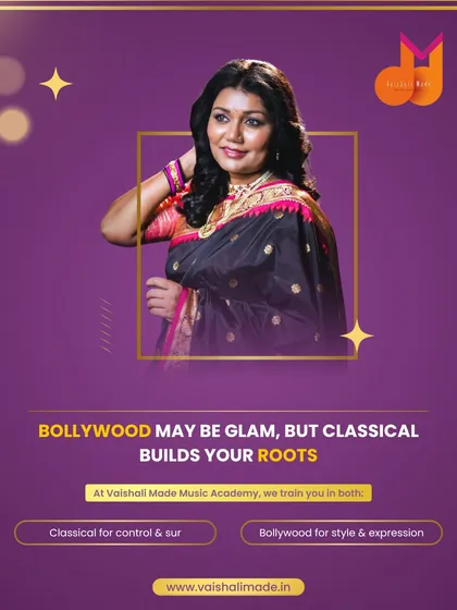 Bollywood may be glam, but classical builds your roots. At my academy, we train you in both, giving you classical control for your 'sur' and Bollywood style for your expression.