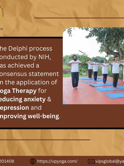 Scientific research is confirming what yogis have known for centuries. This graphic highlights a consensus statement from the National Institutes of Health (NIH) on the effectiveness of Yoga Therapy for reducing anxiety and depression. This validates our work in using yoga for mental and emotional well being.