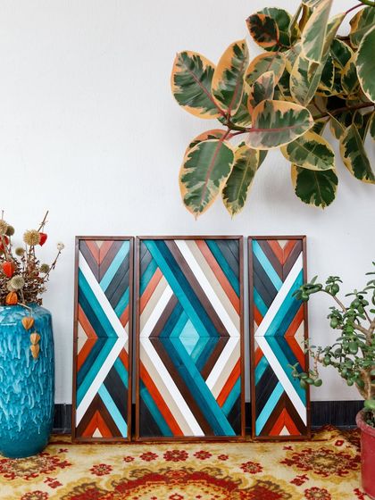 Best of Bharat - 3D & Sculptural Wall Art Colorful Boho & Aztec Mosaics photo 3