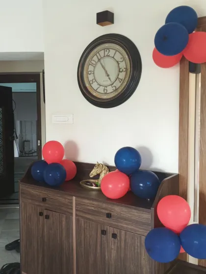 Simple balloon decor can make a big impact in a home setting.