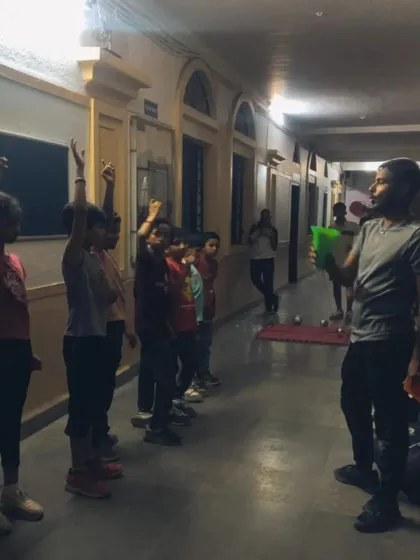 An interactive drill where students must react quickly to visual cues. This type of training helps improve the decision making process during a competitive match.